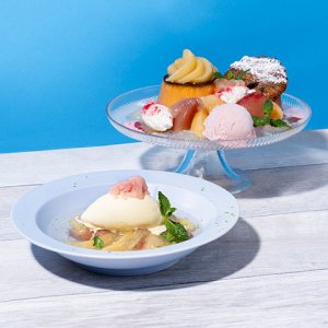 ［7～9月のおすすめ］&lt;br&gt;桃とハーブのスープ仕立て＆桃づくしのプリンアラモード