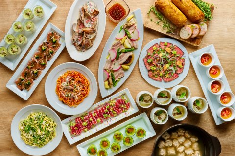 春らしいお料理とライブキッチンの出来立てメニューがおすすめ！　「ゴールデンウィーク限定ファミリーブッフェ」開催　今からでも間に合うGW旅に「ディナーブッフェ付き宿泊プラン」も販売