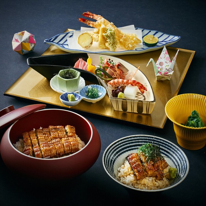 &lt;b&gt;なにわ食彩「しずく」&lt;/b&gt;&lt;br&gt;造り・天婦羅・鰻を1つの御膳で。アルコールも選べるドリンクを1杯サービスいたします&lt;/br&gt;