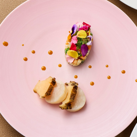 ホタテ貝とアワビのパリジェンヌ