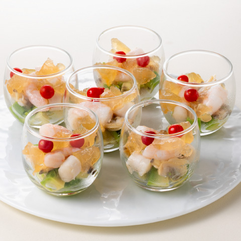 ［ディナーのみ］魚介のマリネ　柑橘風味のジュレ