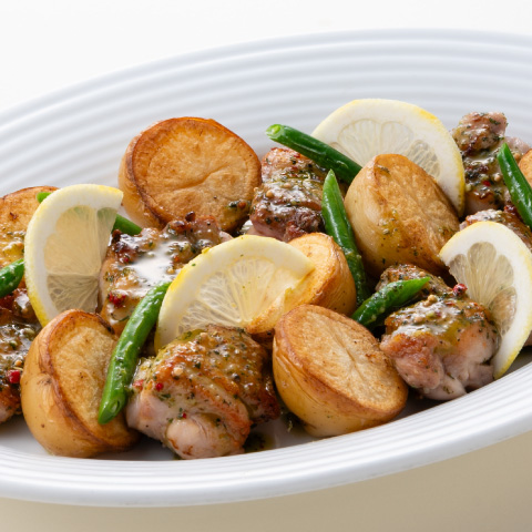 鶏モモ肉のグリルバジル風味