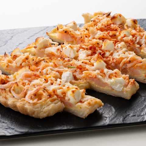 小海老とクリームチーズのキッシュ