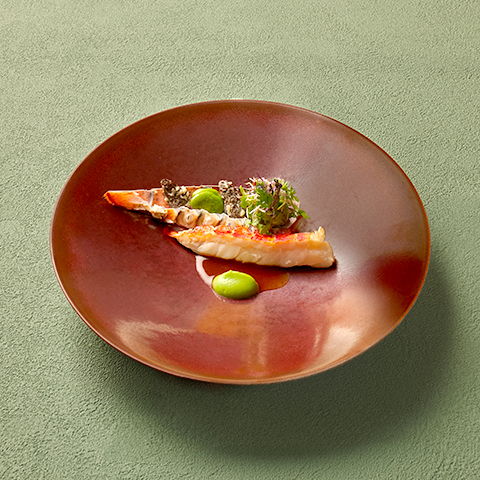 オマール海老とプティポワ～トンカ豆香るジュ～