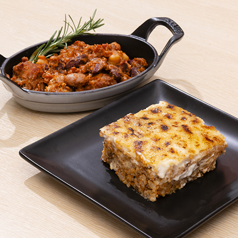 「植物性100%大豆ミート」のメニュー