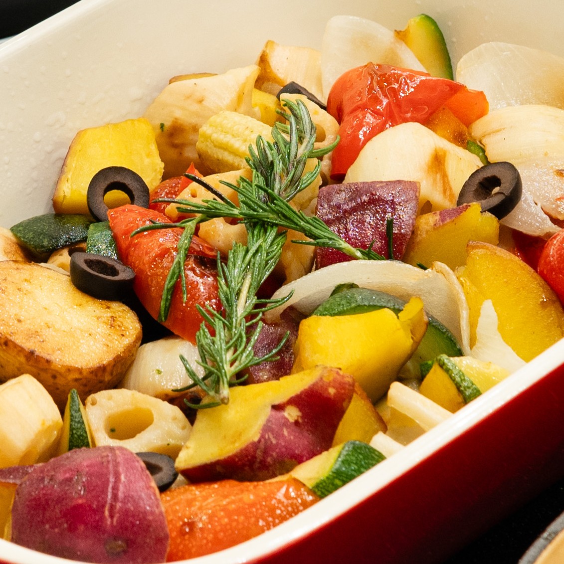 カラフルな彩りの温野菜