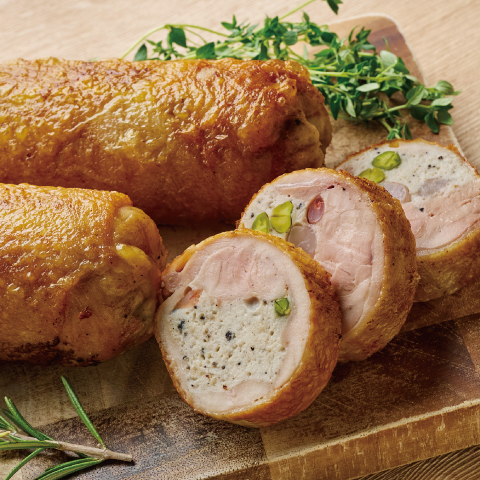 但馬鶏もも肉のバロティーヌ　シュプレームソース