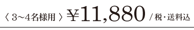 〈3～4名様用〉￥11,880　/税・送料込