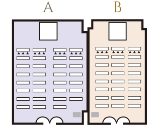 スクール形式（テーブル+イス）